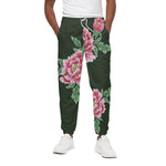 Japanese Peony Print Cotton Pants