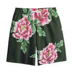 Japanese Peony Print Cotton Shorts