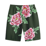 Japanese Peony Print Cotton Shorts