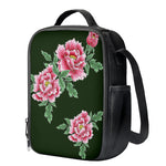 Japanese Peony Print Crossbody Lunch Bag