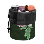 Japanese Peony Print Drawstring Makeup Bag