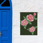 Japanese Peony Print Garden Flag
