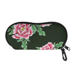 Japanese Peony Print Glasses Case
