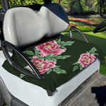 Japanese Peony Print Golf Cart Seat Cover