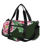 Japanese Peony Print Gym Bag