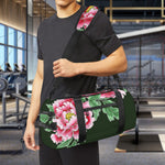 Japanese Peony Print Gym Bag