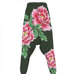 Japanese Peony Print Hammer Pants