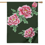 Japanese Peony Print House Flag