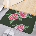 Japanese Peony Print Indoor Door Mat