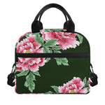 Japanese Peony Print Insulated Lunch Bag