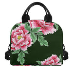Japanese Peony Print Insulated Lunch Bag