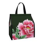 Japanese Peony Print Insulated Lunch Tote