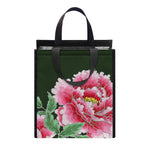 Japanese Peony Print Insulated Lunch Tote