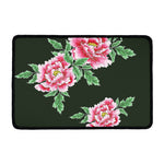 Japanese Peony Print Kitchen Mat