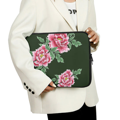 Japanese Peony Print Laptop Sleeve