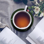 Japanese Peony Print Leather Coaster Set