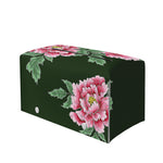 Japanese Peony Print Leather Tissue Box Cover