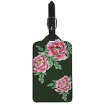 Japanese Peony Print Luggage Tag