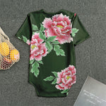 Japanese Peony Print Men's Bodysuit