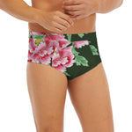 Japanese Peony Print Men's Briefs
