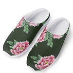 Japanese Peony Print Mesh Casual Shoes