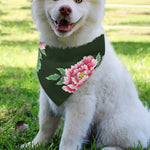 Japanese Peony Print Over The Collar Dog Bandana