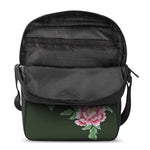 Japanese Peony Print Rectangular Crossbody Bag