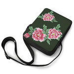 Japanese Peony Print Rectangular Crossbody Bag