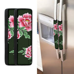 Japanese Peony Print Refrigerator Handle Covers