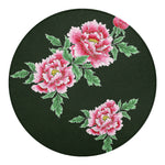 Japanese Peony Print Round Blanket