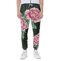 Japanese Peony Print Joggers