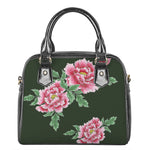 Japanese Peony Print Shoulder Handbag