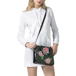 Japanese Peony Print Shoulder Handbag