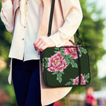 Japanese Peony Print Shoulder Strap Bible Bag