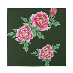 Japanese Peony Print Silk Bandana
