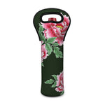 Japanese Peony Print Single Neoprene Wine Tote