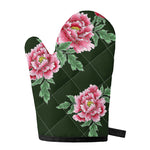 Japanese Peony Print Single Oven Mitt
