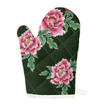 Japanese Peony Print Single Oven Mitt