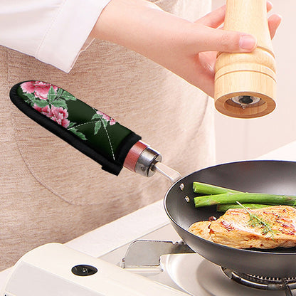 Japanese Peony Print Skillet Handle Cover