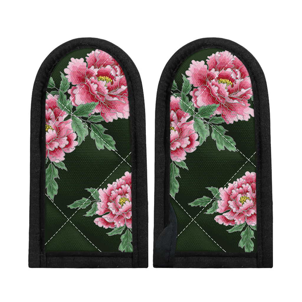Japanese Peony Print Skillet Handle Cover