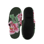 Japanese Peony Print Slippers