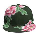 Japanese Peony Print Snapback Cap