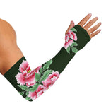 Japanese Peony Print Sun Protection Arm Sleeves