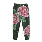 Japanese Peony Print Sweatpants