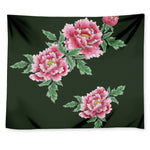 Japanese Peony Print Tapestry