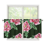 Japanese Peony Print Tier Curtains