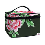 Japanese Peony Print Travel Makeup Bag
