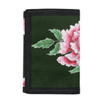 Japanese Peony Print Trifold Wallet