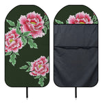 Japanese Peony Print Waterproof Car Seat Cover