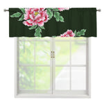 Japanese Peony Print Window Valance